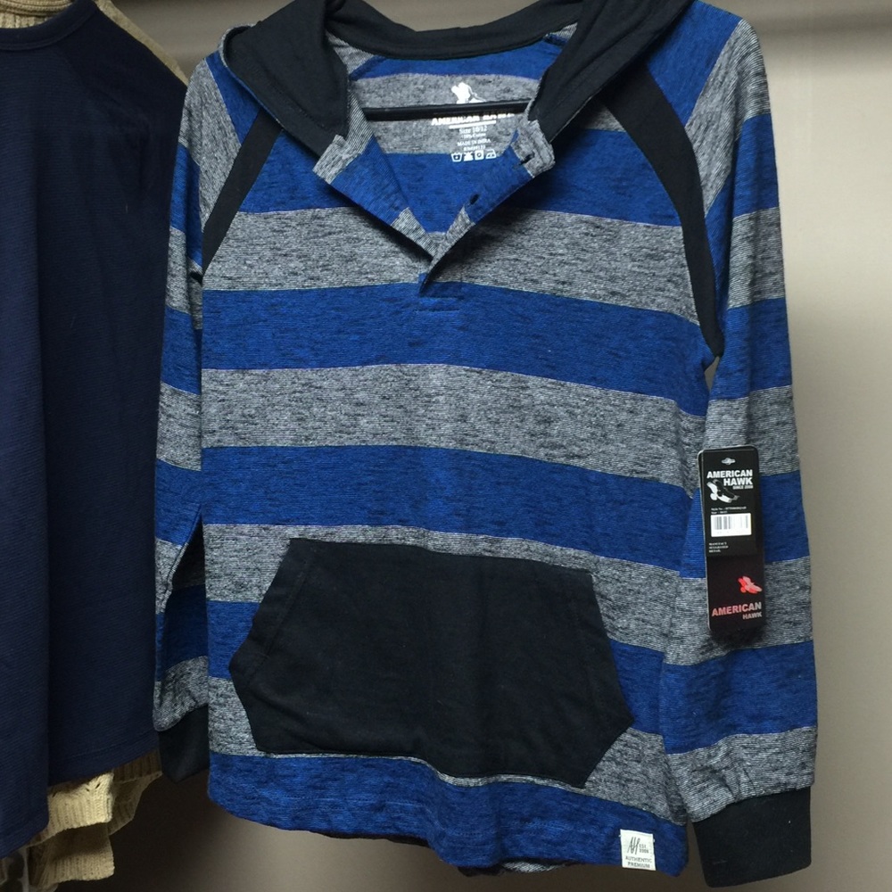 💙Boys American Hawk Blue/Black Hoodie💙